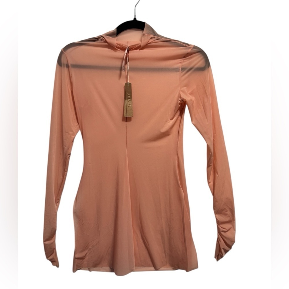 SKIMS Peach Long Sleeve Tunic Top - Picture 2 of 8